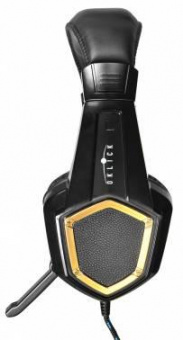 Наушники с микрофоном Оклик HS-L310G Guardian черный/золотистый 1.5м мониторные оголовье (359483) от магазина РЭССИ