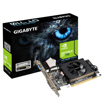 Видеокарта Gigabyte PCI-E GV-N710D3-2GL 2.0 NVIDIA GeForce GT 710 2Gb 64bit DDR3 954/1600 DVIx1 HDMIx1 CRTx1 HDCP Ret low profile от магазина РЭССИ