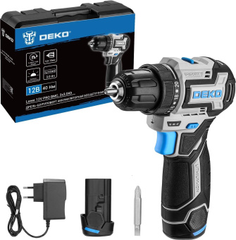 Дрель-шуруповерт Deko Loner 12V PRO аккум. патрон:быстрозажимной (кейс в комплекте) (085-1011) от магазина РЭССИ