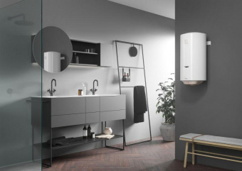 Водонагреватель Ariston Dune1 R INOX 50 V 1,5K SLIM PL 1.5кВт 50л электрический настенный/белый от магазина РЭССИ