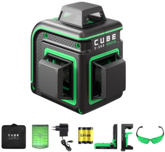 Лазерный уровень ADA Cube 3-360 GREEN Home Еdition А00566 от магазина РЭССИ