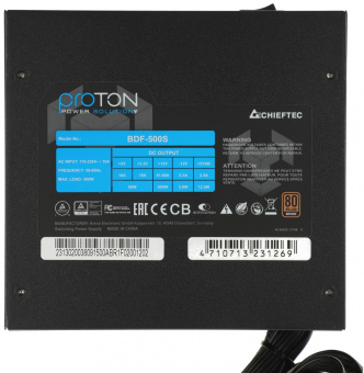 Блок питания Chieftec ATX 500W Proton BDF-500S 80+ bronze (20+4pin) APFC 120mm fan 6xSATA RTL от магазина РЭССИ