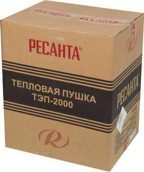 Тепловая пушка электрическая Ресанта ТЭП-2000 2000Вт красный от магазина РЭССИ