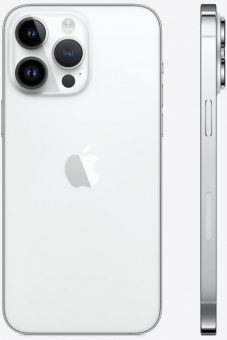 Смартфон Apple A2896 iPhone 14 Pro Max 128Gb 6Gb серебристый моноблок 3G 4G 2Sim 6.7" 1290x2796 iOS 16 48Mpix 802.11 a/b/g/n/ac/ax NFC GPS GSM900/1800 GSM1900 TouchSc Protect от магазина РЭССИ
