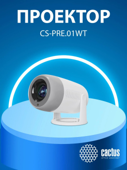Проектор Cactus CS-PRE.01WT.Full HD-A LCD 250Lm ANSI (1920x1080) 1500:1 ресурс лампы:50000часов 1xUSB typeA 1xHDMI 1кг от магазина РЭССИ