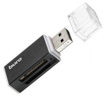 Устройство чтения карт памяти USB2.0 Buro BU-CR-3104 черный от магазина РЭССИ