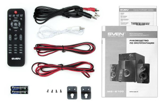 Колонки Sven MS-2100 2.1 черный 80Вт от магазина РЭССИ