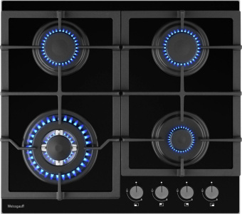 Газовая варочная поверхность Weissgauff HGG 641 BGV черный от магазина РЭССИ