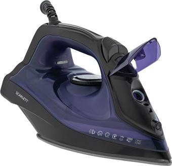 Утюг Scarlett SC-SI30K57 2400Вт черный/фиолетовый от магазина РЭССИ