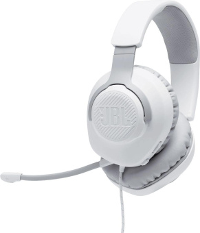 Гарнитура накладные JBL Quantum 100 1.2м белый проводные оголовье (JBLQUANTUM100WHT) от магазина РЭССИ