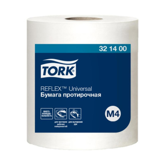 Протирочная бумага TORK Reflex арт 321400 в рулоне с ЦВ из переработанного сырья M4 1-сл (6 шт. в уп) 25755 от магазина РЭССИ