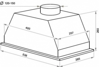 Вытяжка встраиваемая Maunfeld Urania 53 нержавеющая сталь управление: кнопочное (1 мотор) от магазина РЭССИ