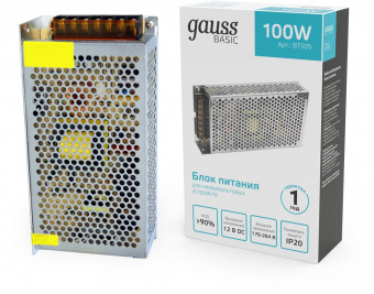 Блок питания Gauss Basic для лен.светод. серый (BT505) от магазина РЭССИ