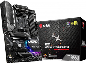Материнская плата MSI MAG B550 TOMAHAWK MAX WIFI Soc-AM4 AMD B550 4xDDR4 ATX AC`97 8ch(7.1) 2.5Gg RAID+HDMI+DP от магазина РЭССИ