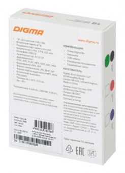 Плеер Hi-Fi Flash Digma B4 8Gb черный/1.8"/FM/microSDHC от магазина РЭССИ