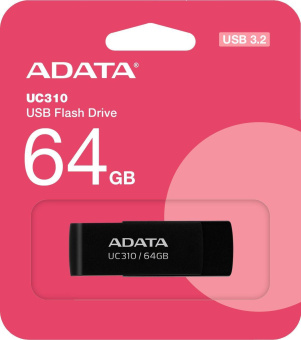 Флеш Диск A-Data 64GB UC310 UC310-64G-RBK USB3.2 черный от магазина РЭССИ