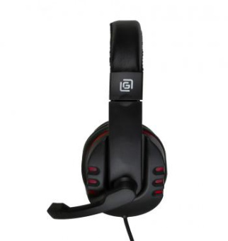 Наушники с микрофоном Оклик HS-L380G ABADDON черный/красный 1.8м мониторные оголовье (1100404) от магазина РЭССИ