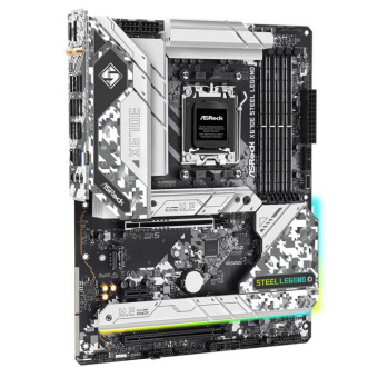 Материнская плата Asrock X670E STEEL LEGEND SocketAM5 AMD X670 4xDDR5 ATX AC`97 8ch(7.1) 1 x 2.5Gigabit + Gigabit Ethernet RAID+HDMI+DP от магазина РЭССИ