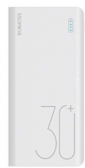 Мобильный аккумулятор Romoss Sense 8+ 30000mAh QC 3A белый от магазина РЭССИ