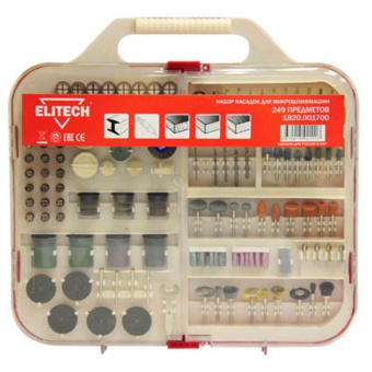 Набор оснастки Elitech 1820.001700 (249пред.) для граверов от магазина РЭССИ