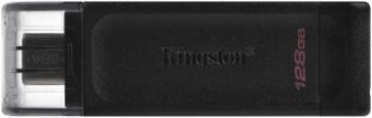 Флеш Диск Kingston 128Gb DataTraveler 70 Type-C DT70/128GB USB3.2 черный от магазина РЭССИ