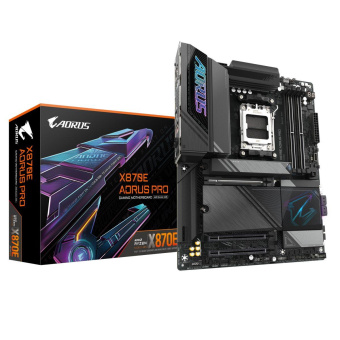 Материнская плата Gigabyte X870E AORUS PRO SocketAM5 AMD X870 4xDDR5 ATX AC`97 8ch(7.1) 2.5Gg RAID+HDMI от магазина РЭССИ