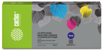 Картридж струйный Cactus CS-EPT01D300 T01D3 пурпурный (220мл) для Epson WorkForce Pro WF-C529R/C529RDTW/C529RDTW EPP от магазина РЭССИ