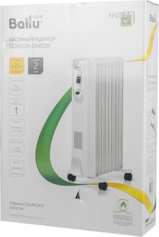 Радиатор масляный Ballu Comfort BOH/CM-09WDN 2000Вт белый/черный от магазина РЭССИ