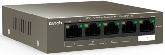 Коммутатор Tenda TEF1105P-4-63W (L2) 5x100Мбит/с 4PoE 58W неуправляемый от магазина РЭССИ