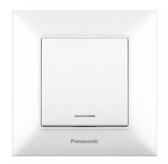 Выключатель Panasonic Arkedia Slim WNTC00442WH-RU скрыт. 1кл. 2хпол. с подсветкой IP20 белый (упак.:1шт) от магазина РЭССИ