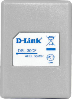 Сплиттер DialUp D-Link DSL-30CF/RS RJ-11 Annex A/L/M белый от магазина РЭССИ