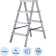 Двухсторонняя стремянка Новая Высота сталь/алюминий 2х4 ступени 1140204 от магазина РЭССИ