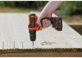 Дрель-шуруповерт Black+Decker BDCDD12-QW аккум. патрон:быстрозажимной от магазина РЭССИ