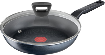 Сковорода Tefal Force 4218928 круглая 28см покрытие: антипригарное ручка несъемная (с крышкой) черный (9100048323) от магазина РЭССИ