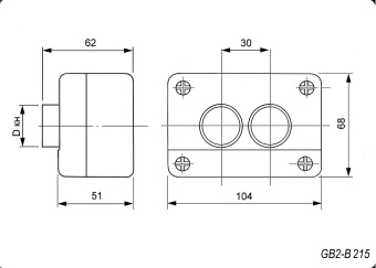 Кнопочный пост GB2-B215 (N/C + N/O) от магазина РЭССИ