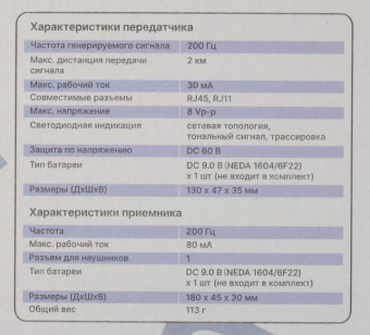 LY-CT006 Тестер-трассоискатель кабеля 5bites  UTP / STP / TEL от магазина РЭССИ