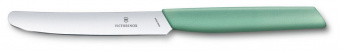Нож кухонный Victorinox Swiss Modern (6.9006.1141) стальной столовый лезв.110мм прямая заточка мятный от магазина РЭССИ