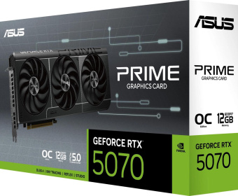 Видеокарта Asus PCI-E 5.0 PRIME-RTX5070-O12G NVIDIA GeForce RTX 5070 12Gb 192bit GDDR7 2557/28000 HDMIx1 DPx3 HDCP Ret от магазина РЭССИ