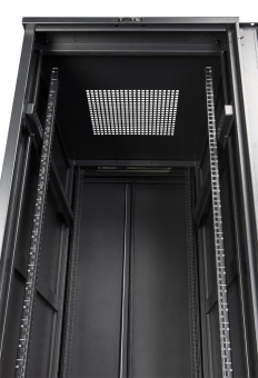 Шкаф коммутационный Lanmaster (TWT-CBB-42U-6X8-G1) напольный 42U 600x800мм пер.дв.стекл задн.дв.спл.стал.лист 2-хст. 2 бок.пан. 800кг черный IP20 от магазина РЭССИ