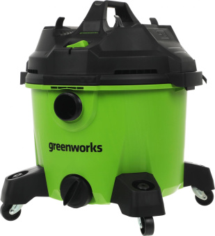 Строительный пылесос Greenworks G120WDV 1300Вт (уборка: сухая/сбор воды) зеленый от магазина РЭССИ