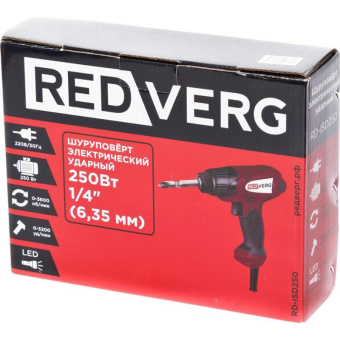Ударный электрический шуруповерт REDVERG RD-ISD250 6665755 от магазина РЭССИ
