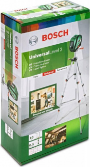 Нивелир лазерн. Bosch UniversalLevel 2 Basic 2кл.лаз. 650нм цв.луч. красный 2луч. (0603663800) от магазина РЭССИ