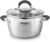 Картинка Кастрюля Rondell Flamme RDS-025 5.7л. d=24см (с крышкой) серебристый от магазина РЭССИ Кастрюля Rondell Flamme RDS-025 5.7л. d=24см (с крышкой) серебристый от магазина РЭССИ