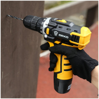 Дрель-шуруповерт Deko DKCD12FU-Li-Ion аккум. патрон:быстрозажимной (кейс в комплекте) (063-4117) от магазина РЭССИ