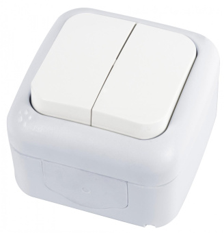 Выключатель Panasonic Palmiye откр. 2кл. IP54 белый глянцевый (упак.:1шт) (90555402-RU) от магазина РЭССИ