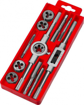 Набор метчиков и плашек Зубр 28121-H12 12 предметов (жесткий кейс) от магазина РЭССИ