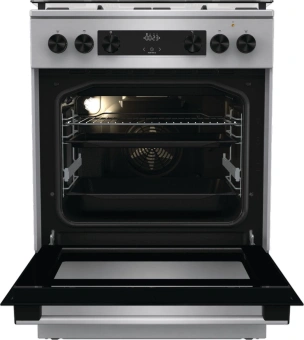 Плита Комбинированная Gorenje GKS6C70XF нержавеющая сталь (стеклянная крышка) реш.чугун от магазина РЭССИ