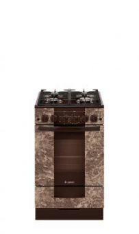 Плита Газовая Gefest ПГ 5500-02 0114 коричневый мрамор реш.чугун от магазина РЭССИ