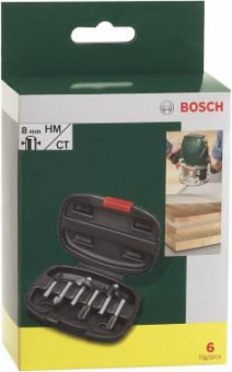 Набор фрез по дер. Bosch 6 НМ-SET (2607019463) d(посад.)=8мм (фрезеры) от магазина РЭССИ