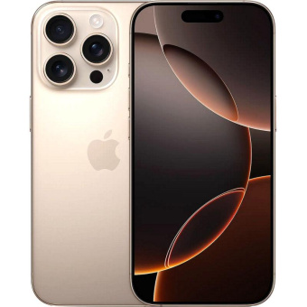 Смартфон Apple A3294 iPhone 16 Pro 512Gb бежевый титан моноблок 3G 4G 2Sim 6.3" 1206x2622 iOS 18 48Mpix 802.11 a/b/g/n/ac/ax/be NFC GPS Protect от магазина РЭССИ